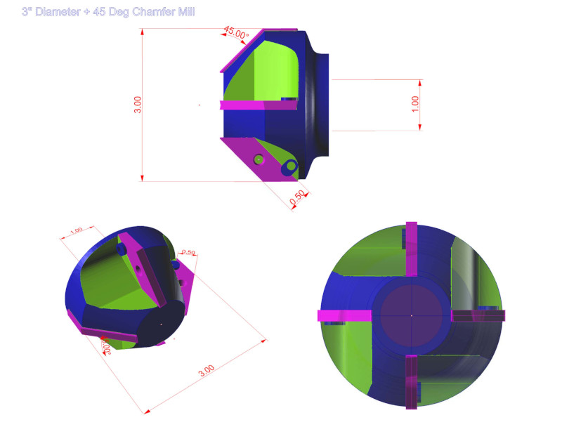 Chamfer Mill Three Inch