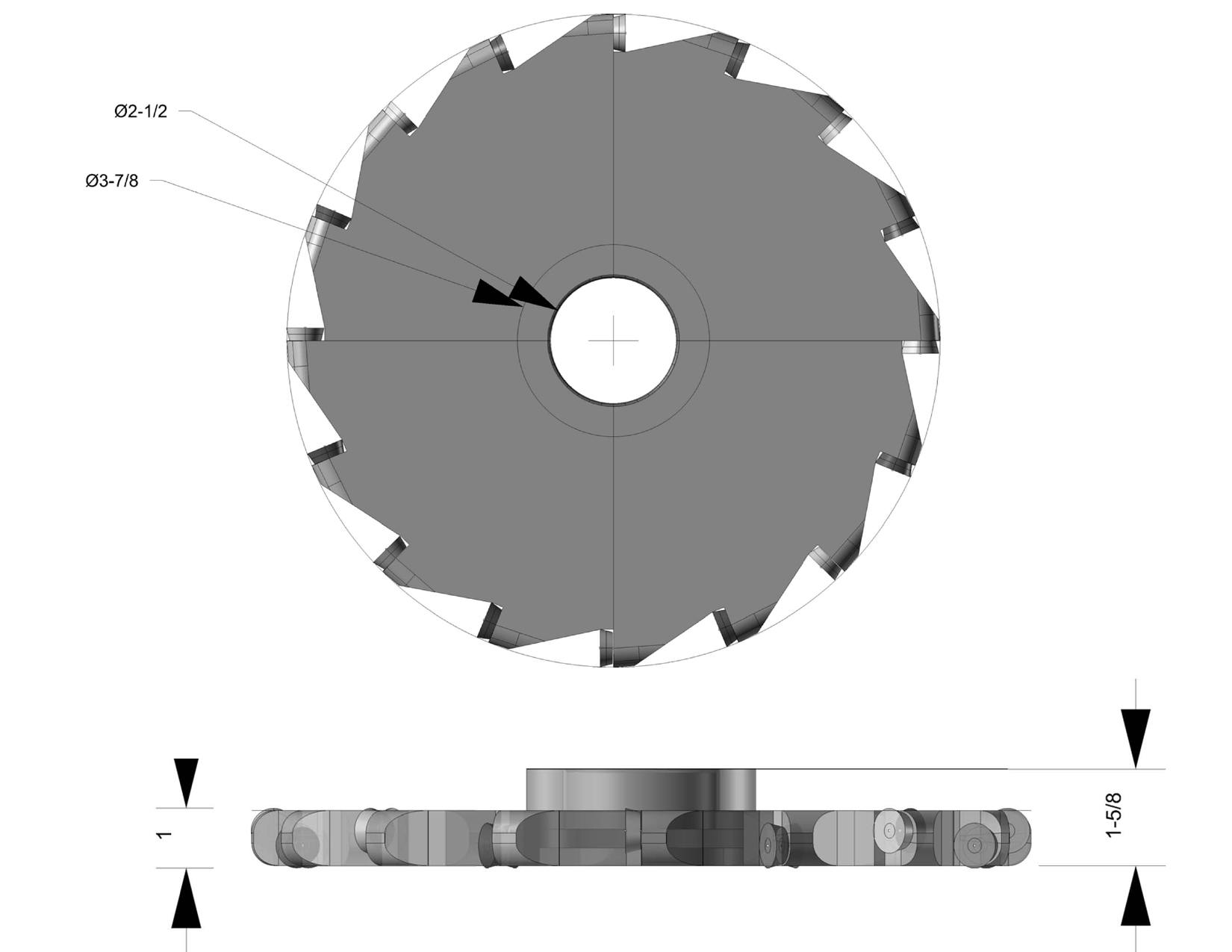 Chamfer Mill Three Inch